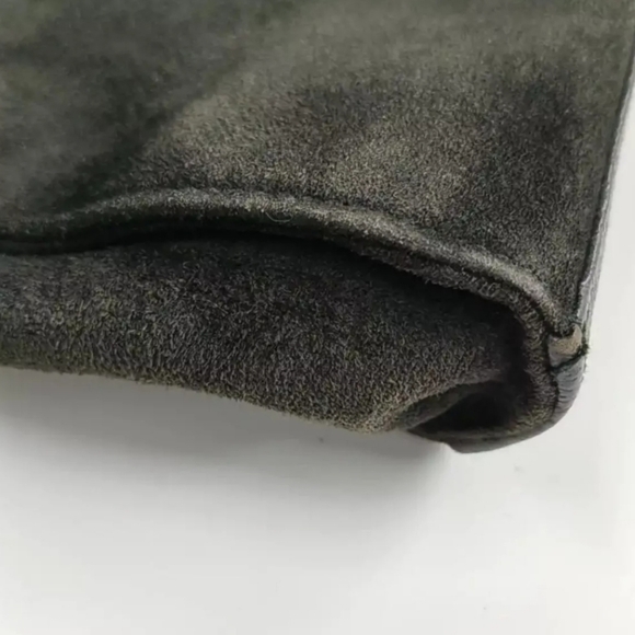 GUCCI Black Suede Bamboo Top Handle Satchel Hand Bag! - Picture 6 of 14